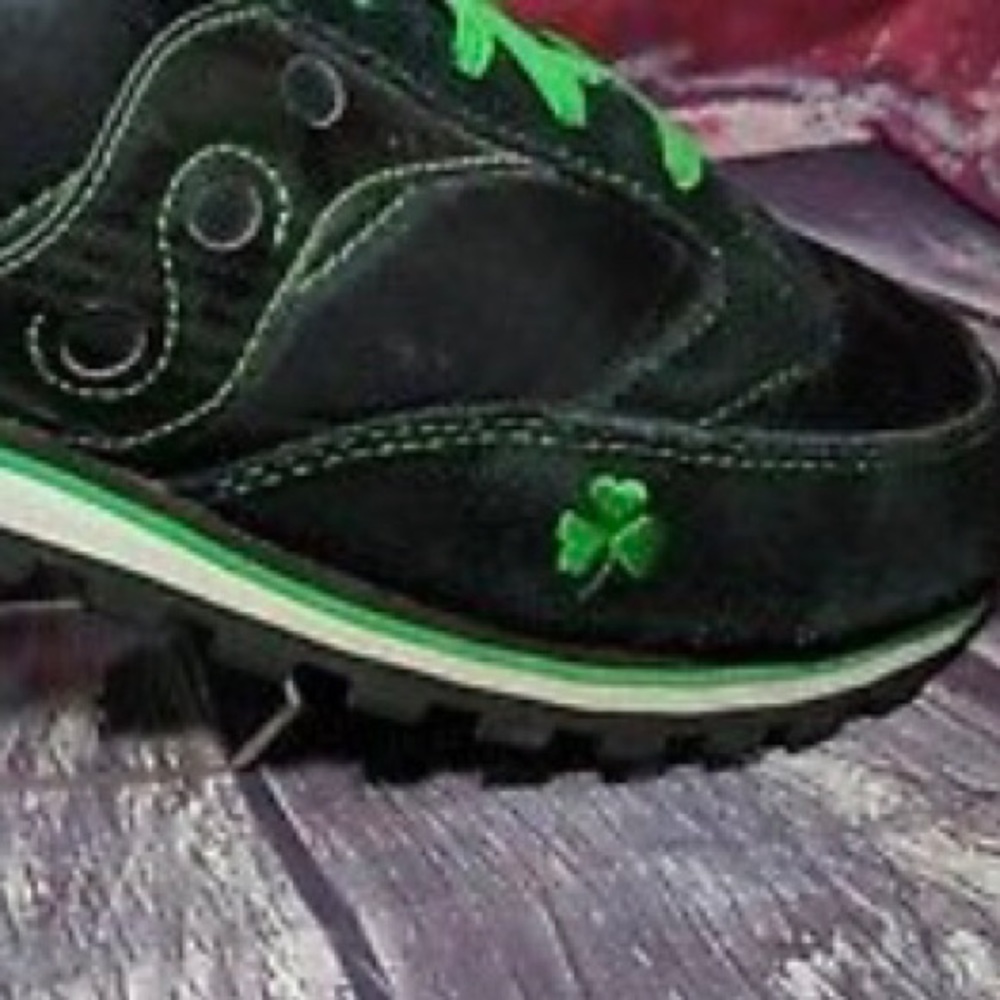 Saucony green Irish sneakers